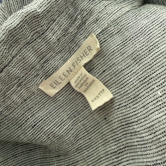 Eileen Fisher gray organic linen button down shirt size XXS - Picture 4 of 6